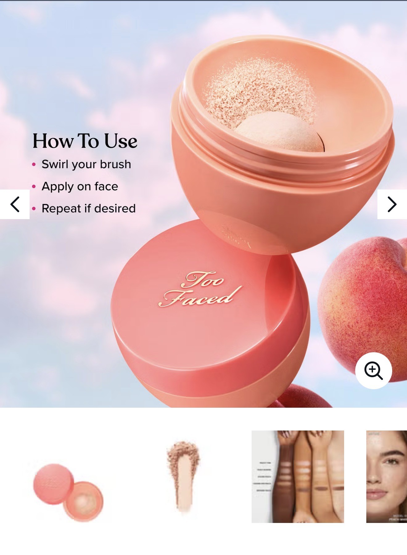 Too faced powder